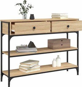 vidaXL Τραπέζι Κονσόλα Sonoma Δρυς 100x25x75 εκ. Επεξεργασμένο Ξύλο