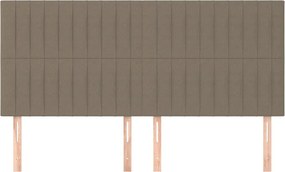 vidaXL Κεφαλάρι Κρεβατιού Μπεζ 200x5x118/128 εκ. Ύφασμα