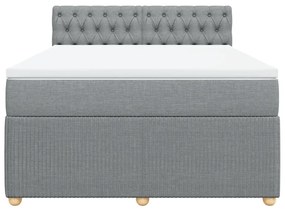 ΚΡΕΒΑΤΙ BOXSPRING ΜΕ ΣΤΡΩΜΑ ΑΝΟΙΧΤΟ ΓΚΡΙ 140X200 ΕΚ. ΥΦΑΣΜΑΤΙΝΟ 3287486