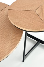 KARIDA c. table natural oak / black DIOMMI V-CH-KARIDA-LAW