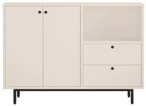 Ντουλάπι 956LCS3552 120x35,5x85cm White Μοριοσανίδα, Μέταλλο