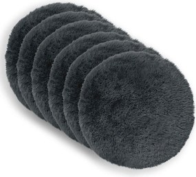 vidaXL Κάλυμμα Μαξιλαριού 6 pcs HEERLEN Ανθρακί Ø 40 cm PV Φλίς