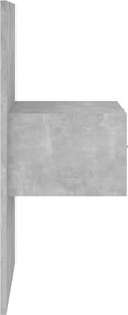 vidaXL Κομοδίνα Επιτοίχια 2 τεμ. Γκρι Σκυροδέματος