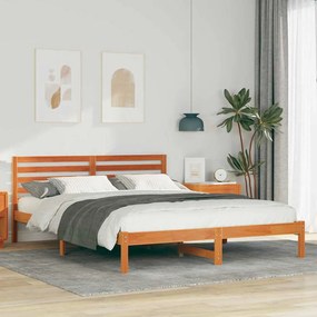 vidaXL Σκελετός Κρεβατιού Καφέ κεριού 160 x 220 cm Μασίφ ξύλο πεύκου