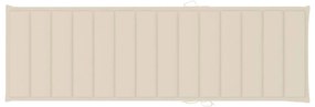 vidaXL Ξαπλώστρα Διπλή από Εμποτισμένο Ξύλο Πεύκου με Κρεμ Μαξιλάρια