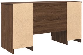 vidaXL γραφείο  Καφέ Δρυς 140x49x76 εκ Επεξεργασμένο ξύλο