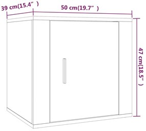 Κομοδίνο Sonoma Δρυς 50x39x47 εκ. - Καφέ