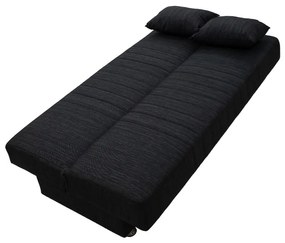Kαναπές κρεβάτι Romina pakoworld 3θέσιος ύφασμα ανθρακί 180x75x80εκ - Ύφασμα - 213-000013