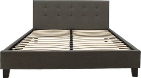 Κρεβάτι Mago pakoworld ύφασμα ανθρακί 150x200εκ