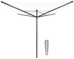 Brabantia Lift-O-Matic outdoor space 1003464, 50 m, Ρυθμιζόμενο ύψος, Μεταλλικό καρφί, Ανθεκτικό στη διάβρωση, Μαύρο