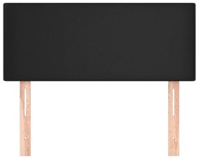 Κεφαλάρι Κρεβατιού Μαύρο 80 x 5 x 78/88 εκ. από Συνθετικό Δέρμα - Μαύρο