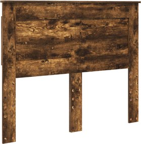 vidaXL Κεφαλάρι με κεφαλάρι Καπνιστό Δρύς 120 cm Επεξεργασμένο ξύλο