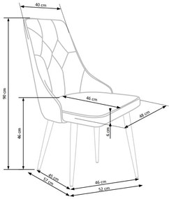 K365 chair, color: dark green DIOMMI V-CH-K/365-KR-C.ZIELONY