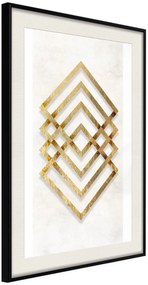 Αφίσα - Golden Inlay - 30x45 - Μαύρο - Με πασπαρτού