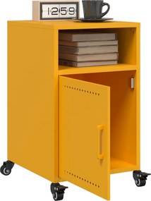 vidaXL Κομοδίνο Μουσταρδί 36x39x59 εκ. από Χάλυβα