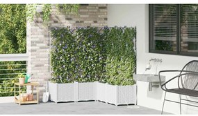vidaXL Ζαρντινιέρες κήπου Λευκό 120 x 120 x 142 cm Ατσάλι