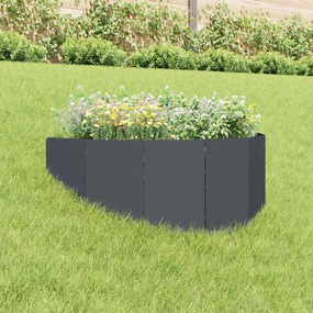 vidaXL Περίγραμμα γκαζόν 100 x 45 cm Ατσάλι Ανθρακί