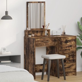 vidaXL Τουαλέτα με Συρτάρια Καπνιστού Δρυ 50x41x140 εκ