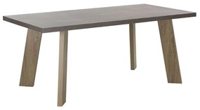 Τραπέζι Bondi 02-0365 180x90xH75cm Cement- Dark Sonoma Μελαμίνη