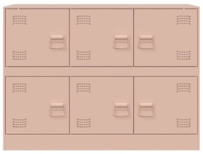 vidaXL Ντουλάπι Ροζ 99x39x73 εκ. από Ατσάλι