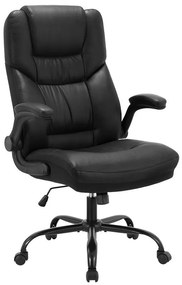 Office chair manager Stellar pu black 70x77x119 εκ.