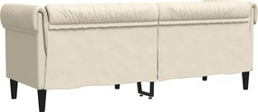 vidaXL Καναπές Τριθέσιος Chesterfield Λινό