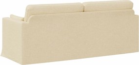 vidaXL Καναπές Κρεμ 198 x 78 x 80 εκ ύφασμα