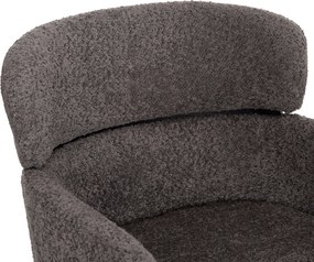 ΠΟΛΥΘΡΟΝΑ WOLF HM8583.11 ΓΚΡΙ ΥΦΑΣΜΑ ΜΠΟΥΚΛΕ ΜΕ ΜΕΤΑΛΛΙΚΑ ΠΟΔΙΑ 56x62x80Yεκ.