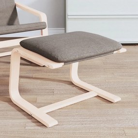 vidaXL Υποπόδιο Taupe 51 x 41 x 40 εκ. Υφασμάτινο