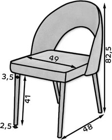 Καρέκλα Colossus 82-Xruso-Prasino (2) τεμάχια