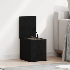 vidaXL Κουτί Αποθήκευσης Μαύρο Δρυς 30x35x35 εκ από Επεξεργασμένο Ξύλο