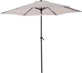 Ομπρέλα Frow pakoworld ανθρακί αλουμίνιο-ύφασμα μπεζ-γκρι Φ3m