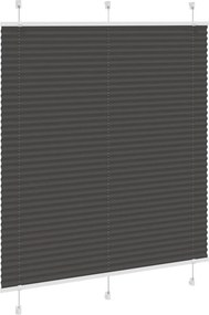 vidaXL Πλισέ περσίδα Μαύρο 115x150 cm Πλάτος υφάσματος 114,4 cm