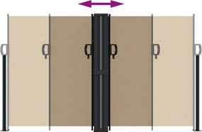 vidaXL Σκίαστρο Πλαϊνό Συρόμενο Taupe 140 x 600 εκ.