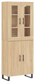 VidaXL Ντουλάπι Sonoma δρυς 69,5 x 34 x 180 εκ. από Επεξεργασμένο Ξύλο