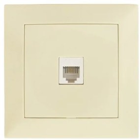 Πρίζα Τηλεφώνου Πλήρης RJ11 Lumen-15-0182-Μπεζ 15-0182