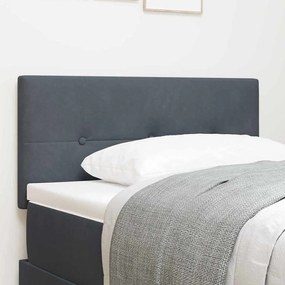 vidaXL Κεφαλάρι με Κουμπιά Στρωμένο Σκούρο Γκρι 80 εκ Βελούδο