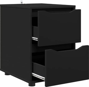 vidaXL Ντουλάπι αποθήκευσης Μαύρο 40 x 48 x 57 εκ Επεξεργασμένο ξύλο