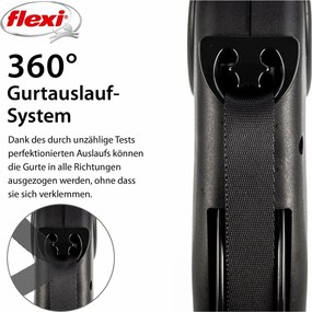 Λουρί Σκύλου Flexi Μαύρο L