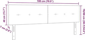vidaXL Ρυθμιζόμενη Κρεβατοκεφαλή Taupe ύφασμα