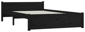 Πλαίσιο Κρεβατιού με Συρτάρια Μαύρο 120x190 εκ. Small Double - Μαύρο