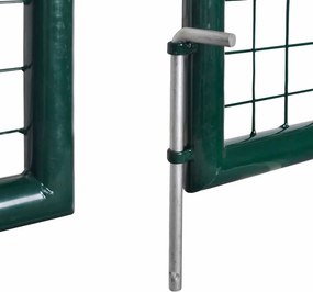 vidaXL Πόρτα Περίφραξης Πράσινη 300x125 εκ. από Ατσάλι