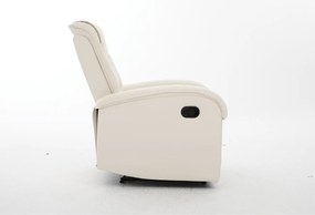 Πολυθρόνα Ανακλινόμενη ArteLibre CELAENO Εκρού PU 80x96x97cm
