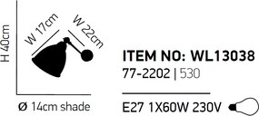 Απλίκα Τοίχου Homelighting Moreno 77-2202 Black