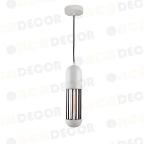 ΚΡΕΜΑΣΤΟ Φ/Σ 1ΧΕ27 ΛΕΥΚΟ ΜΕΤΑΛΛΙΚΟ D10XH120CM LAB ACA HM171P8WH