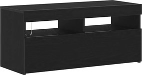 vidaXL Ντουλάπι TV 90 x 35 x 40 εκ. Μαύρη Οξυά Επεξεργασμένο Ξύλο