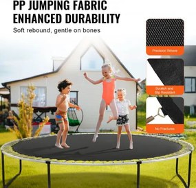 VEVOR Replacement Trampoline Mat Fits 14ft Frame 72 V-Rings 5.5" Spring Length