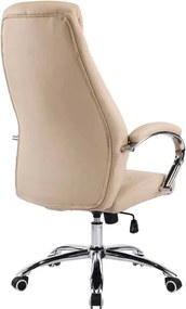 Καρέκλα γραφείου διευθυντή Sonar PU μπεζ 61x57x120-128εκ