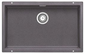 Blanco Subline-U 700-U Rock Grey SILGRANIT™ PuraDur™ Γρανιτένιος Νεροχύτης Υποκαθήμενος με 1 Γούρνα 73x46 cm