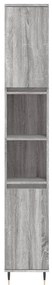 vidaXL Ντουλάπι Μπάνιου Γκρι Sonoma 30x30x190 εκ. Επεξεργασμένο Ξύλο